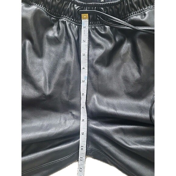 Abercrombie & Fitch Jogger Pant Women XS Black Vegan Leather High Waisted Casual - Picture 11 of 14
